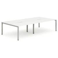dynamic Evolve Plus Back to Back Desk Rectangular White H-Frame 2,800 (W) x 1,600 (D) x 750 (H) mm MFC (Melamine Faced Chipboard)