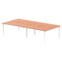 dynamic Evolve Plus Back to Back Desk Rectangular Beech H-Frame 3,200 (W) x 1,600 (D) x 750 (H) mm MFC (Melamine Faced Chipboard)