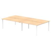 dynamic Evolve Plus Back to Back Desk Rectangular Maple H-Frame 3,200 (W) x 1,600 (D) x 750 (H) mm MFC (Melamine Faced Chipboard)