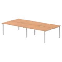 dynamic Evolve Plus Back to Back Desk Rectangular Oak H-Frame 3,200 (W) x 1,600 (D) x 750 (H) mm MFC (Melamine Faced Chipboard)