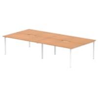 dynamic Evolve Plus Back to Back Desk Rectangular Oak H-Frame 3,200 (W) x 1,600 (D) x 750 (H) mm MFC (Melamine Faced Chipboard)