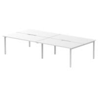 dynamic Evolve Plus Back to Back Desk Rectangular White H-Frame 3,200 (W) x 1,600 (D) x 750 (H) mm MFC (Melamine Faced Chipboard)