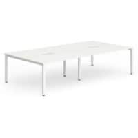 dynamic Evolve Plus Back to Back Desk Rectangular White H-Frame 3,200 (W) x 1,600 (D) x 750 (H) mm MFC (Melamine Faced Chipboard)
