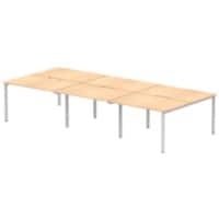 dynamic Evolve Plus Back to Back Desk Rectangular Maple H-Frame 3,600 (W) x 1,600 (D) x 750 (H) mm MFC (Melamine Faced Chipboard)