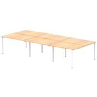 dynamic Evolve Plus Back to Back Desk Rectangular Maple H-Frame 3,600 (W) x 1,600 (D) x 750 (H) mm MFC (Melamine Faced Chipboard)
