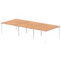 dynamic Evolve Plus Back to Back Desk Rectangular Oak H-Frame 3,600 (W) x 1,600 (D) x 750 (H) mm MFC (Melamine Faced Chipboard)