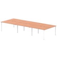 dynamic Evolve Plus Back to Back Desk Rectangular Beech H-Frame 4,200 (W) x 1,600 (D) x 750 (H) mm MFC (Melamine Faced Chipboard)