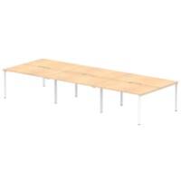 dynamic Evolve Plus Back to Back Desk Rectangular Maple H-Frame 4,200 (W) x 1,600 (D) x 750 (H) mm MFC (Melamine Faced Chipboard)