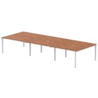 dynamic Evolve Plus Back to Back Desk Rectangular Walnut H-Frame 4,200 (W) x 1,600 (D) x 750 (H) mm MFC (Melamine Faced Chipboard)