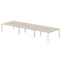 dynamic Computer Desk Evolve Plus B6P16GRYS Grey Oak 4800 mm x 1600 mm x 730 mm