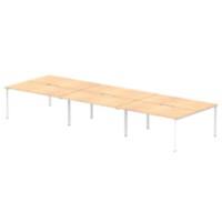 dynamic Evolve Plus Back to Back Desk Rectangular Maple H-Frame 4,800 (W) x 1,600 (D) x 750 (H) mm MFC (Melamine Faced Chipboard)