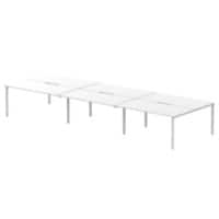 dynamic Evolve Plus Back to Back Desk Rectangular White H-Frame 4,800 (W) x 1,600 (D) x 750 (H) mm MFC (Melamine Faced Chipboard)