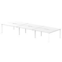 dynamic Evolve Plus Back to Back Desk Rectangular White H-Frame 4,800 (W) x 1,600 (D) x 750 (H) mm MFC (Melamine Faced Chipboard)