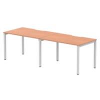 dynamic Evolve Plus Bench Desk Rectangular Beech H-Frame 2,400 (W) x 800 (D) x 750 (H) mm MFC (Melamine Faced Chipboard)