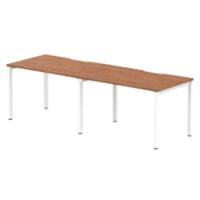 dynamic Evolve Plus Bench Desk Rectangular Walnut H-Frame 2,400 (W) x 800 (D) x 750 (H) mm MFC (Melamine Faced Chipboard)