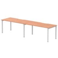 dynamic Evolve Plus Bench Desk Rectangular Beech H-Frame 3,200 (W) x 800 (D) x 750 (H) mm MFC (Melamine Faced Chipboard)