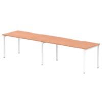 dynamic Evolve Plus Bench Desk Rectangular Beech H-Frame 3,200 (W) x 800 (D) x 750 (H) mm MFC (Melamine Faced Chipboard)