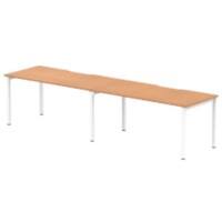 dynamic Evolve Plus Bench Desk Rectangular Oak H-Frame 3,200 (W) x 800 (D) x 750 (H) mm MFC (Melamine Faced Chipboard)