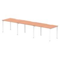 dynamic Evolve Plus Bench Desk Rectangular Beech H-Frame 3,600 (W) x 800 (D) x 750 (H) mm MFC (Melamine Faced Chipboard)
