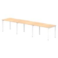 dynamic Evolve Plus Bench Desk Rectangular Maple H-Frame 3,600 (W) x 800 (D) x 750 (H) mm MFC (Melamine Faced Chipboard)