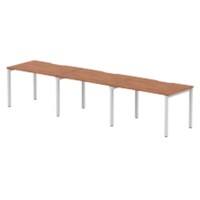 dynamic Evolve Plus Bench Desk Rectangular Walnut H-Frame 3,600 (W) x 800 (D) x 750 (H) mm MFC (Melamine Faced Chipboard)