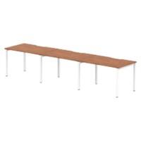 dynamic Evolve Plus Bench Desk Rectangular Walnut H-Frame 3,600 (W) x 800 (D) x 750 (H) mm MFC (Melamine Faced Chipboard)