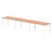 dynamic Evolve Plus Bench Desk Rectangular Beech H-Frame 4,200 (W) x 800 (D) x 750 (H) mm MFC (Melamine Faced Chipboard)