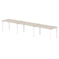 dynamic Evolve Plus Bench Desk Rectangular Grey Oak H-Frame 4,200 (W) x 800 (D) x 750 (H) mm MFC (Melamine Faced Chipboard)