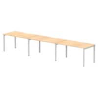 dynamic Evolve Plus Bench Desk Rectangular Maple H-Frame 4,200 (W) x 800 (D) x 750 (H) mm MFC (Melamine Faced Chipboard)
