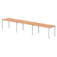 dynamic Evolve Plus Bench Desk Rectangular Oak H-Frame 4,200 (W) x 800 (D) x 750 (H) mm MFC (Melamine Faced Chipboard)