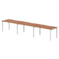 dynamic Evolve Plus Bench Desk Rectangular Walnut H-Frame 4,200 (W) x 800 (D) x 750 (H) mm MFC (Melamine Faced Chipboard)
