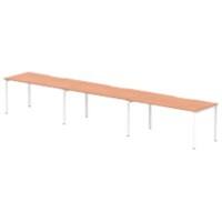 dynamic Evolve Plus Bench Desk Rectangular Beech H-Frame 4,800 (W) x 800 (D) x 750 (H) mm MFC (Melamine Faced Chipboard)