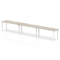 dynamic Evolve Plus Bench Desk Rectangular Grey Oak H-Frame 4,800 (W) x 800 (D) x 750 (H) mm MFC (Melamine Faced Chipboard)
