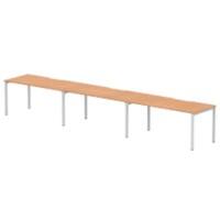 dynamic Evolve Plus Bench Desk Rectangular Oak H-Frame 4,800 (W) x 800 (D) x 750 (H) mm MFC (Melamine Faced Chipboard)
