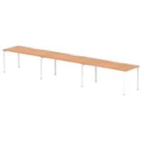 dynamic Evolve Plus Bench Desk Rectangular Oak H-Frame 4,800 (W) x 800 (D) x 750 (H) mm MFC (Melamine Faced Chipboard)
