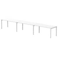 dynamic Evolve Plus Bench Desk Rectangular White H-Frame 4,800 (W) x 800 (D) x 750 (H) mm MFC (Melamine Faced Chipboard)