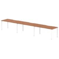 dynamic Evolve Plus Bench Desk Rectangular Walnut H-Frame 4,800 (W) x 800 (D) x 750 (H) mm MFC (Melamine Faced Chipboard)