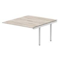 dynamic Evolve Plus Desk Extension Rectangular Grey Oak H-Frame 1,400 (W) x 1,600 (D) x 750 (H) mm MFC (Melamine Faced Chipboard)