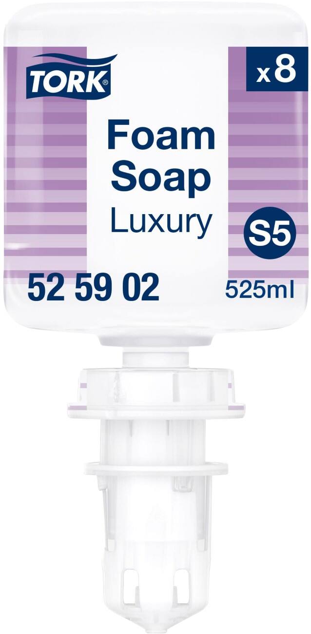 Tork S5 Hand Soap Refill Foam S5 Transparent 525902 Pack of 8 Pieces of 525 ml