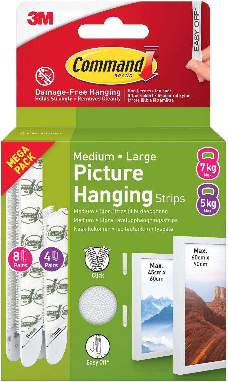 Command Adhesive Strips White Pack of 12