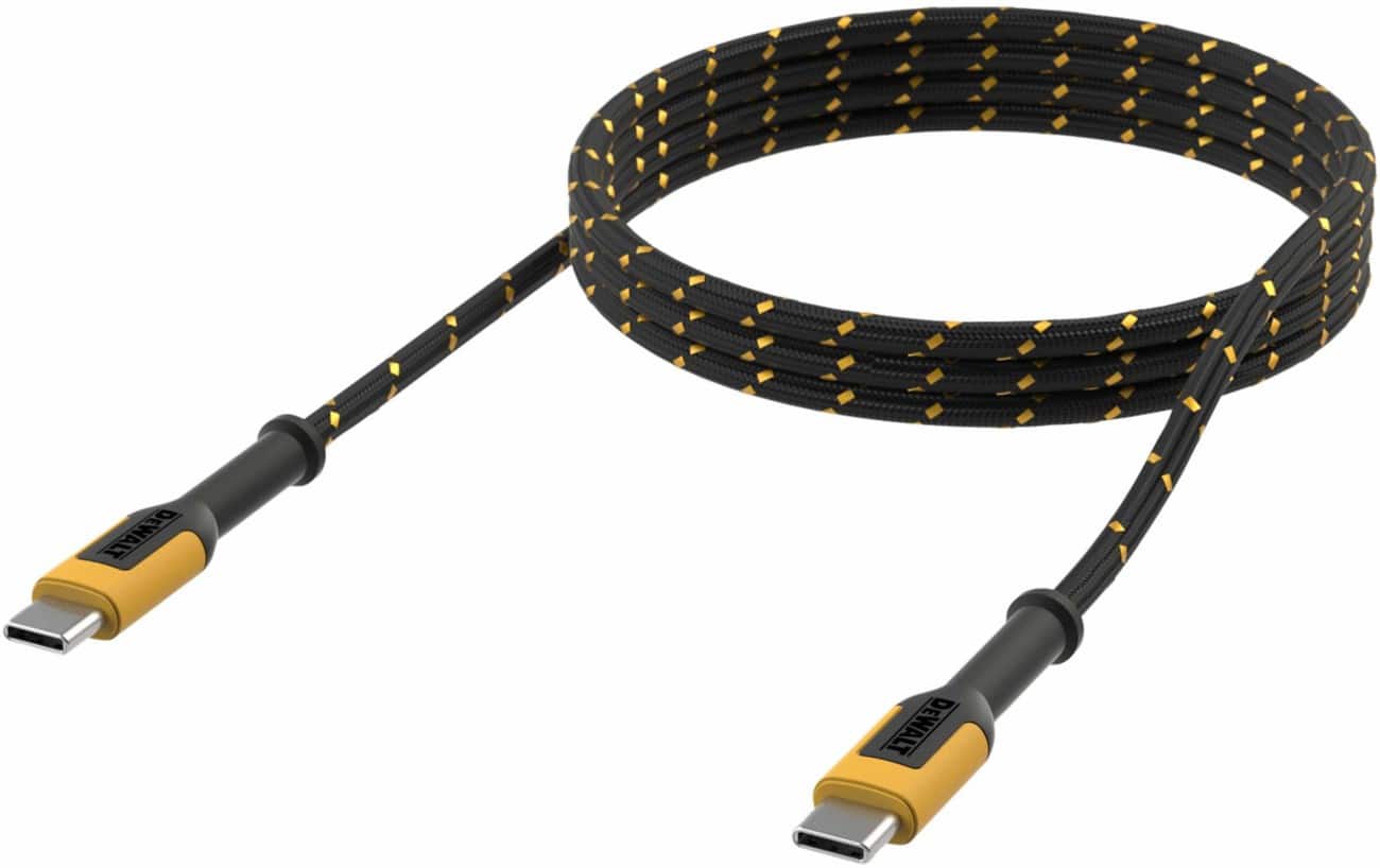 DeWALT Charging Cable USB-C Male USB-C Male 3 m Black, Yellow