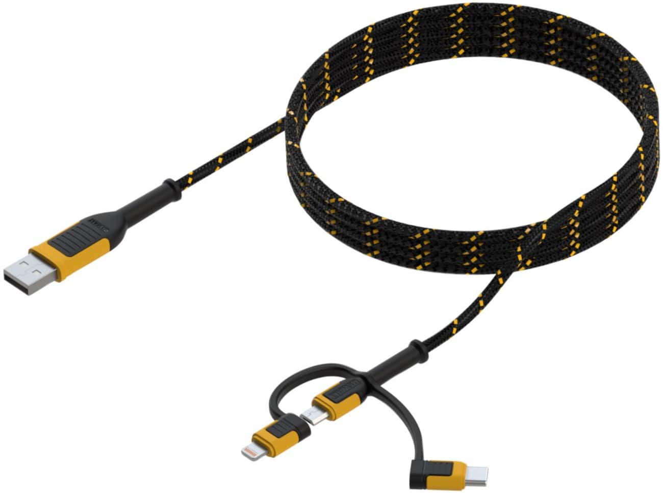 DeWALT Charging Cable USB A Male USB-C Male 1.8 m Black, Yellow