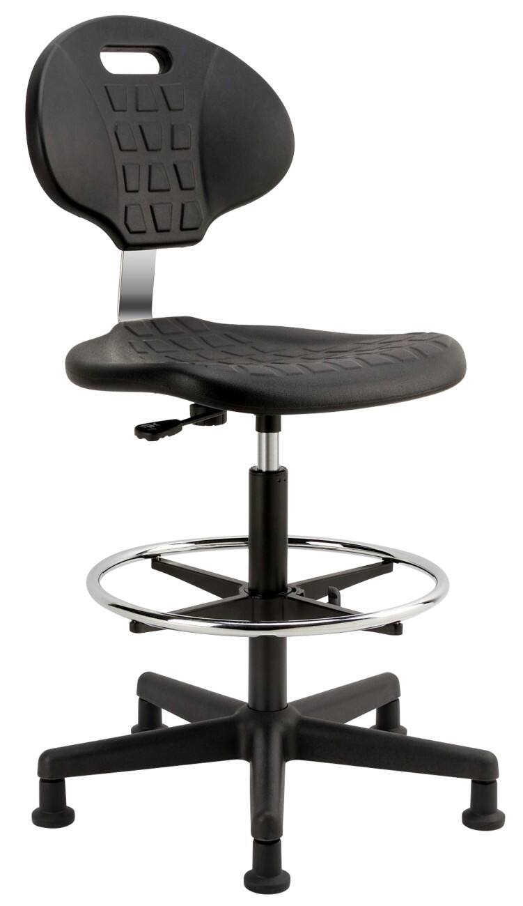 euroseats Draughtsman Chair Plastic Black 110 kg 460 x 435 x 810 mm