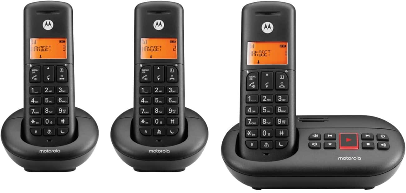 Motorola Cordless DECT Telephone With Answering Machine E213 Black