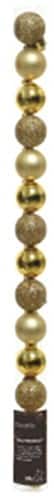 DECORIS Shatterproof Bauble Gold Mini 3 cm Pack of 14