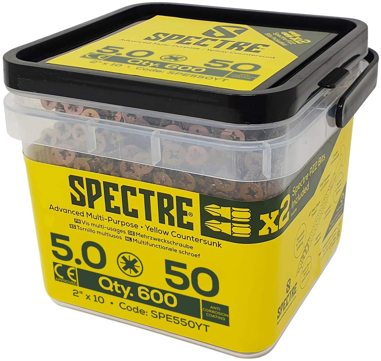 FORGEFIX Wood Screw SPE550YT Pack of 200