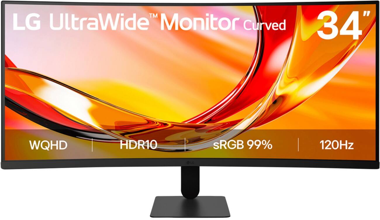 LG UltraWide U6 34 Inch Curved Monitor Black 34U601B-B.AEKQ