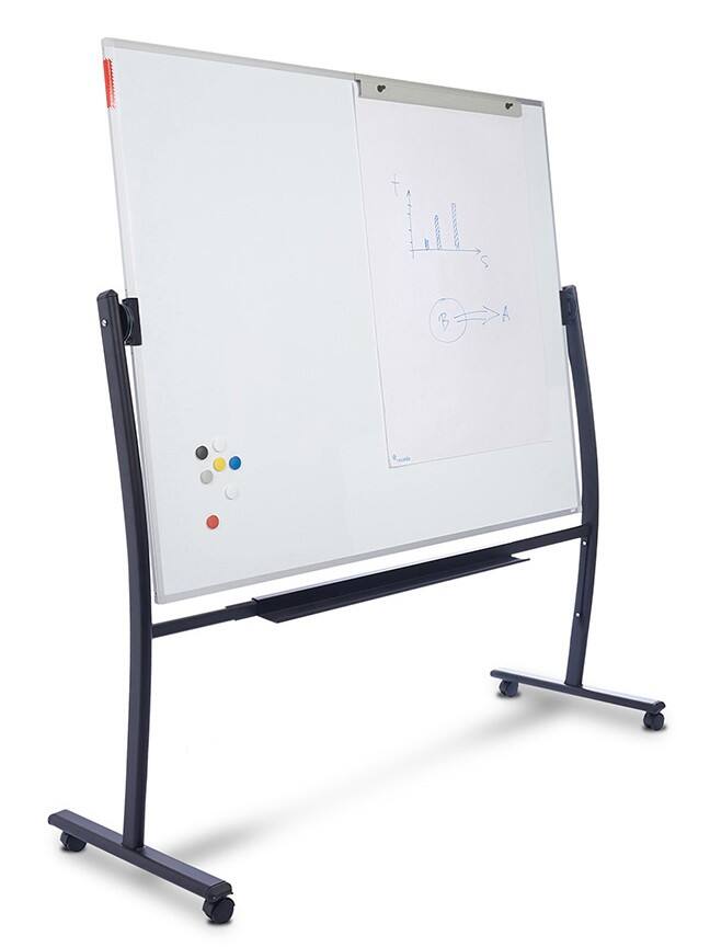 Rocada Visual Line Mobile Whiteboard Magnetic Lacquered Steel Double Sided 135 (W) x 190 (H) cm