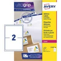 Avery L7168-100 Parcel Labels Self Adhesive 199.6 x 143.5 mm White 100 Sheets of 2 Labels