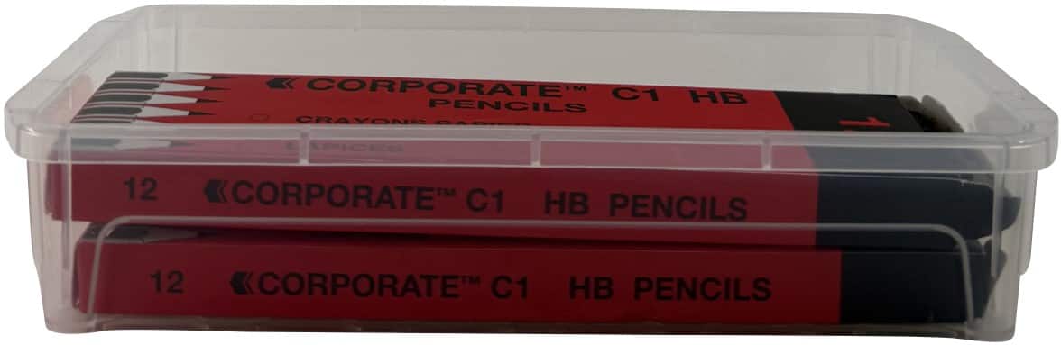 Whitefurze Polypropylene Storage Box 0.6L With Lid Natural 2.2 x 1 x 0.5 cm Pack of 6
